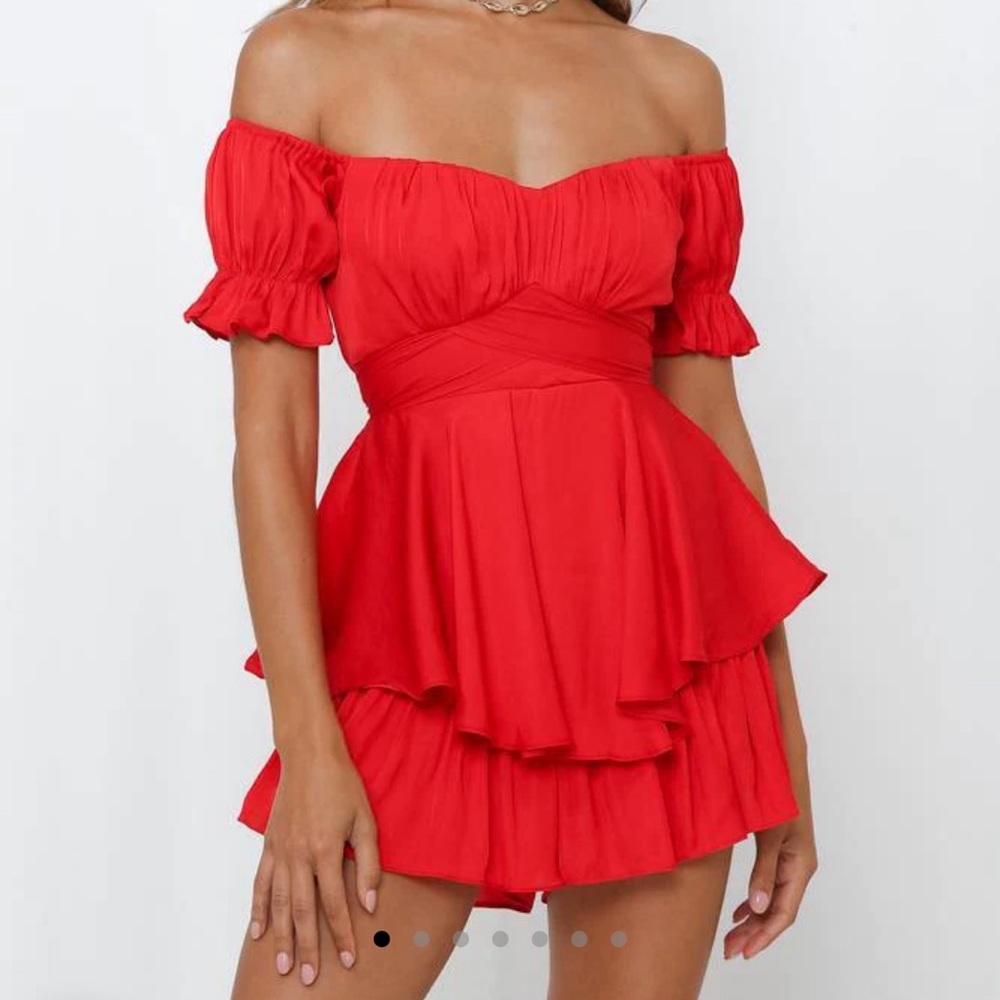 Edite mode elegant off shoulder red satin dress